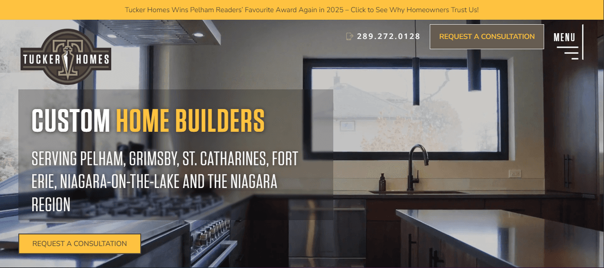 Example contractor website