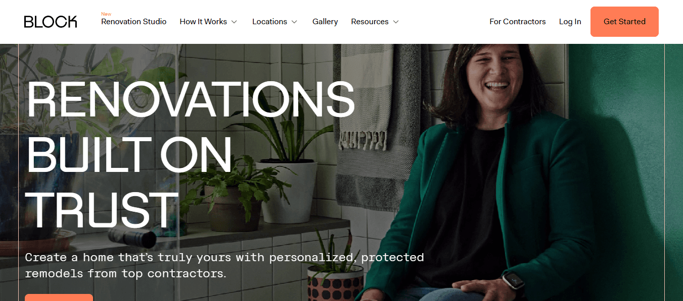 Block Renovations website