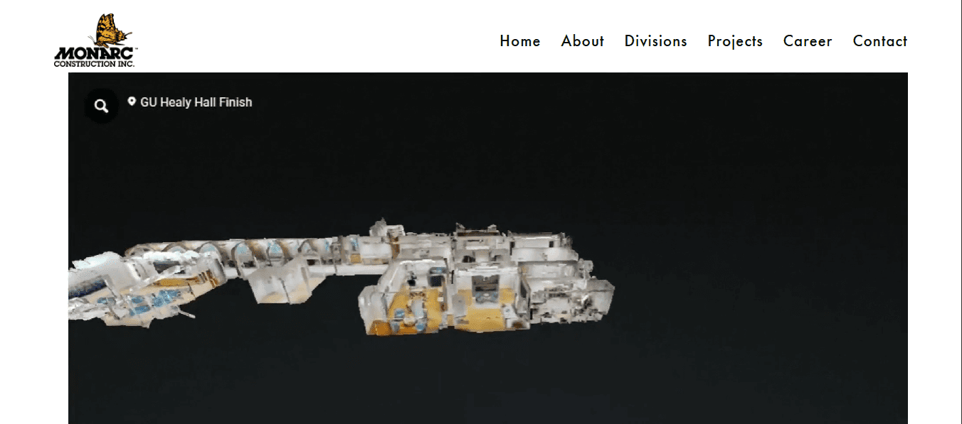 Traditional outdated website example